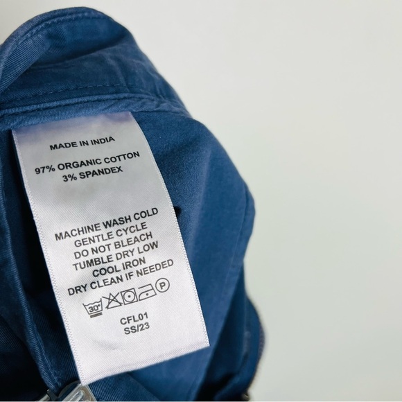 NWT QUINCE BLUE ORGANIC COTTON SHORTS SIZE 14 - Picture 8 of 9